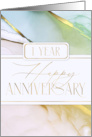 Employee 1st Anniversary Soft Abstract card