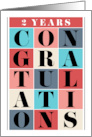 Employee 2nd Anniversary Congratulations Grid card