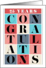 Employee 25th Anniversary Congratulations Grid card
