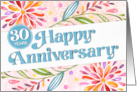 Employee 30th Anniversary Colorful Watercolor card