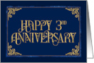 Employee 3rd Anniversary Fabulous Font card