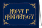 Employee 1st Anniversary Fabulous Font card