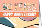 Employee 30th Anniversary Fun Pattern card