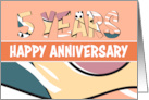 Employee 5th Anniversary Fun Pattern card