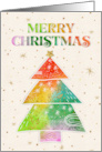 Colorful Watercolor Christmas Tree card