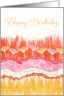 Colorful Pink and Orange Birthday card