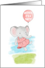 Children’s Birthday Party Invitation Elephant and Balloon card
