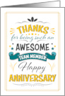 Employee Anniversary Word Art card