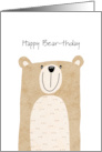 Birthday Cute Whimsical Bear card