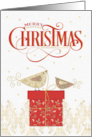 Merry Christmas Birds and Present card