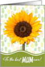 Best Mum Sunflower Mother’s Day card