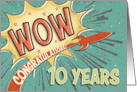 Employee 10th Anniversary Vintage Comic Book Style card