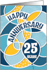 Employee 25th Anniversary Bold Pattern card