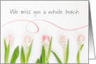 Tulips with Sad Expressions Get Well card