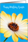 Auntie Birthday Card - Sunny Flower against a Blue Background card