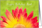 Aunt Birthday Card - Sunny and Bright Flower with Water Drops card