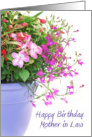 Mother in Law Birthday Card - Mixed Flowers in a Flower Pot card