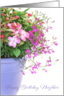 Neighbor Birthday Mixed Flowers in a Flower Pot card