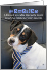Promotion Congratulations Card - Humorous, Dog Wearing Smart Tie card
