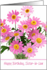 Sister in Law Birthday Card Pink Floral Abundance card