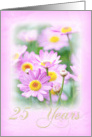Silver Wedding Anniversary Card - Dreamy Florals in Pink card