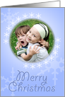 Christmas Photo Card Border - Snowflakes card