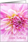 Foster Sister Birthday Card - Exciting Party Time Floral card