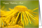 Aunt Birthday Card - Yellow Flowing Floral card
