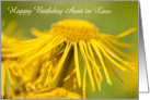 Aunt in Law Birthday Card - Yellow Flowing Floral card