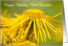 Birth Daughter Birthday Card - Yellow Flowing Floral card