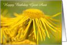 Great Aunt Birthday Card - Yellow Flowing Floral card