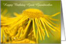 Great Grandmother Birthday Card - Yellow Flowing Floral card