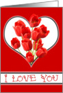 Valentine Card - Heart and Tulips card