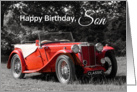 Son Birthday Card - Red Classic Car card