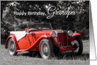 Grandpa Birthday Card - Red Classic Car card