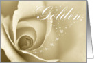 Golden Wedding Anniversary - Gold Colored Rose card