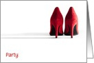 Party Invitation - Red Stilettos card