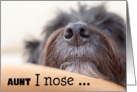 Aunt Humorous Birthday Card - The Dog Nose card