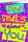 Humorous Birthday Card - I’m Nuts About You, Hearts & Hazelnuts card