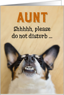 Aunt - Funny Birthday Card - Dog with Goofy Grin card