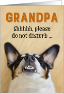 Grandpa - Funny Birthday Card - Dog with Goofy Grin card