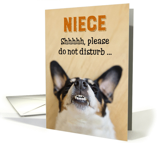 Niece - Funny Birthday Card - Dog with Goofy Grin card (1083410)