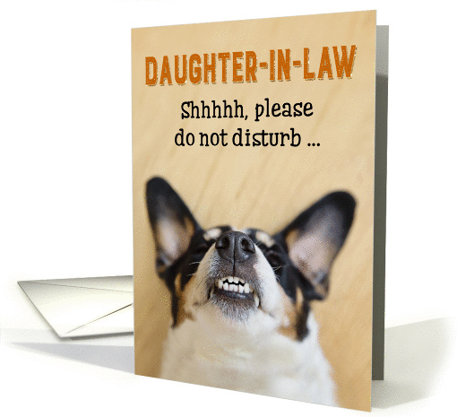 Daughter-in-Law - Funny Birthday Card - Dog with Goofy Grin card