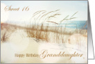 Granddaughter Birthday Card - Sweet 16 Beach card