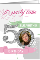 50th Birthday Party Invitation - Add Your Own Photo and Text card