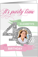 40th Birthday Party Invitation - Add Your Own Photo and Text card