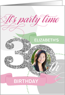 30th Birthday Party Invitation - Add Your Own Photo and Text card