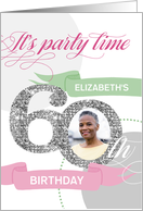 60th Birthday Party Invitation - Add Your Own Photo and Text card