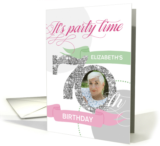 70th Birthday Party Invitation - Add Your Own Photo and Text card