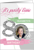 80th Birthday Party Invitation - Add Your Own Photo and Text card